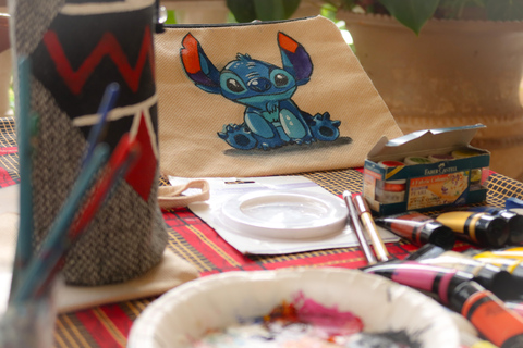 Kigali: Paint Your Own Tote Bag Workshop with Local Artist Medium Canvas Pouch (22 × 16 cm)