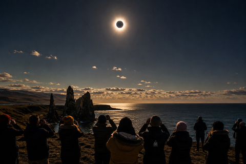 Reykjavík: Total Solar Eclipse Expedition 2026 Free pick up from Bus Stop #12