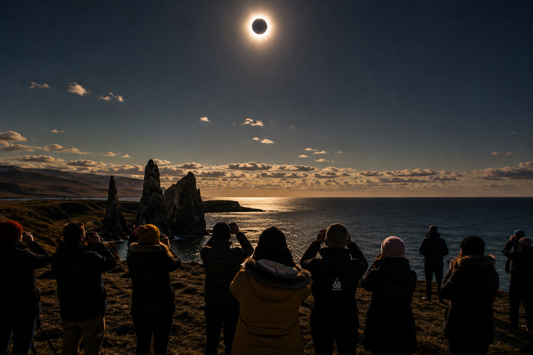Reykjavík: Total Solar Eclipse Expedition 2026 Free pick up from Bus Stop #12