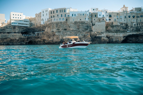 Polignano Sea Caves: Boat Tour with Snorkeling & Aperitif Sea Caves Boat Tour from San Vito