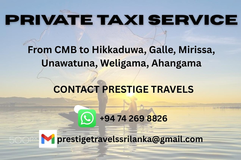 Taxi privato - Aeroporto di Colombo a Galle/Unawatuna/AhangamaTaxi privato - Dall&#039;aeroporto di Colombo a Galle/Unawatuna/Ahangama
