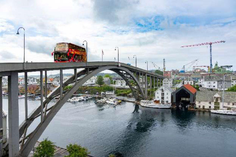 Haugesund: Hop-on-hop-off-bustour met een sightseeingbus