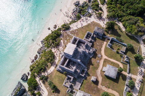 Tulum: Highlights tour with cenote & jungle village. German tour guide. Tulum highlights half-day option with pick-up available from Cancun area