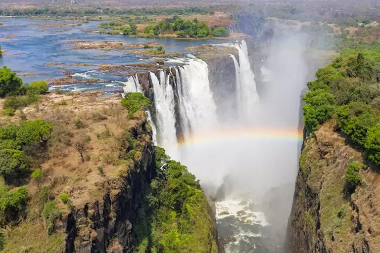 A helicopter flight over the magnificent Victoria Falls