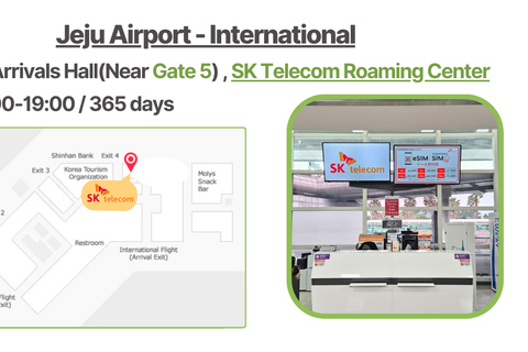 Aéroport d&#039;Incheon : Korea SIM avec SKT 4G Données illimitéesSIM de 15 jours