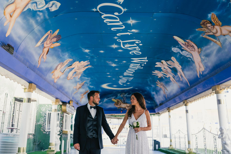 Las Vegas : séance photo dans une chapelle de mariage90 minutes + 45 photos à 2 endroits