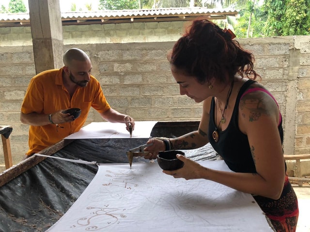 Galle: traditionele batikworkshop en fabrieksrondleiding