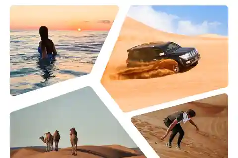 Wüstensafari in Doha: Sandboarding, Kamelritt und Badespaß