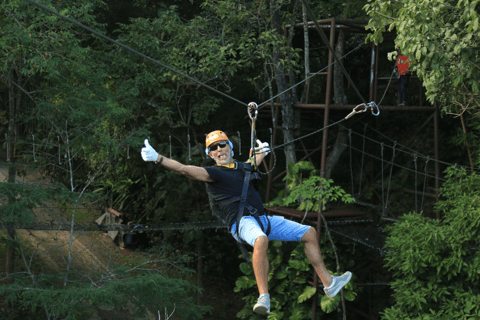 Chiang Mai: Zipline adventure with lunch & city hotel pickup Zipline B (24 platforms)