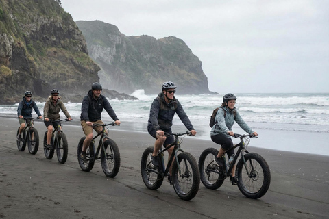 Auckland: Westcoast Black Sand Fatbike Tour Private Tour with Transport