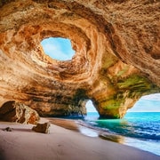 Portimão: Sunset Cruise to Benagil Cave and Marinha Beach