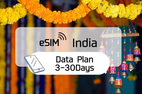 India: Plan de datos en itinerancia eSim (0,5-2 GB/día)Diario 500MB /3 Días