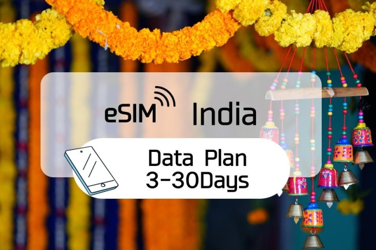India: Plan de datos en itinerancia eSim (0,5-2 GB/día)Diario 2GB /14 Días