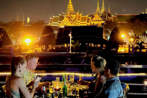 Bangkok : Dîner-croisière de luxe en blanc Bière et vin à volontéRéveillon du Nouvel An. De River City