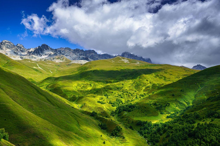 One day in the Caucasus Mountains, Ananur, Gudauri, Kazbegi