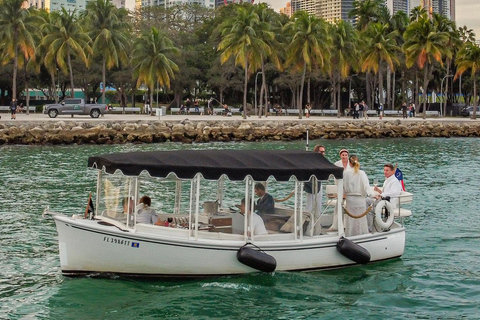 Miami: Rejs luksusową łodzią elektryczną z winem i deską wędlinPrywatny rejs łodzią elektryczną