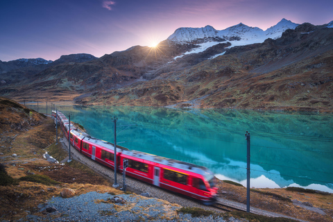 Swiss Alps by Train: Bernina & St. Moritz from Milan Tour with Standard Carriage