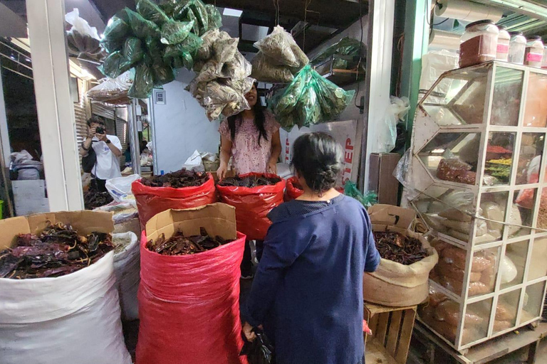 Messico: Corso di preparazione della salsa in un mercato con uno chef