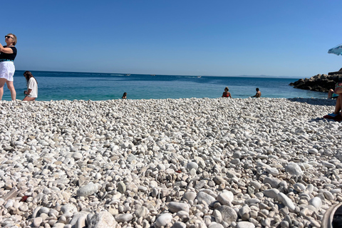Tirana/Golem: Sazan Island, Ali Cave & Beach by Speedboat Pick up From Tirana