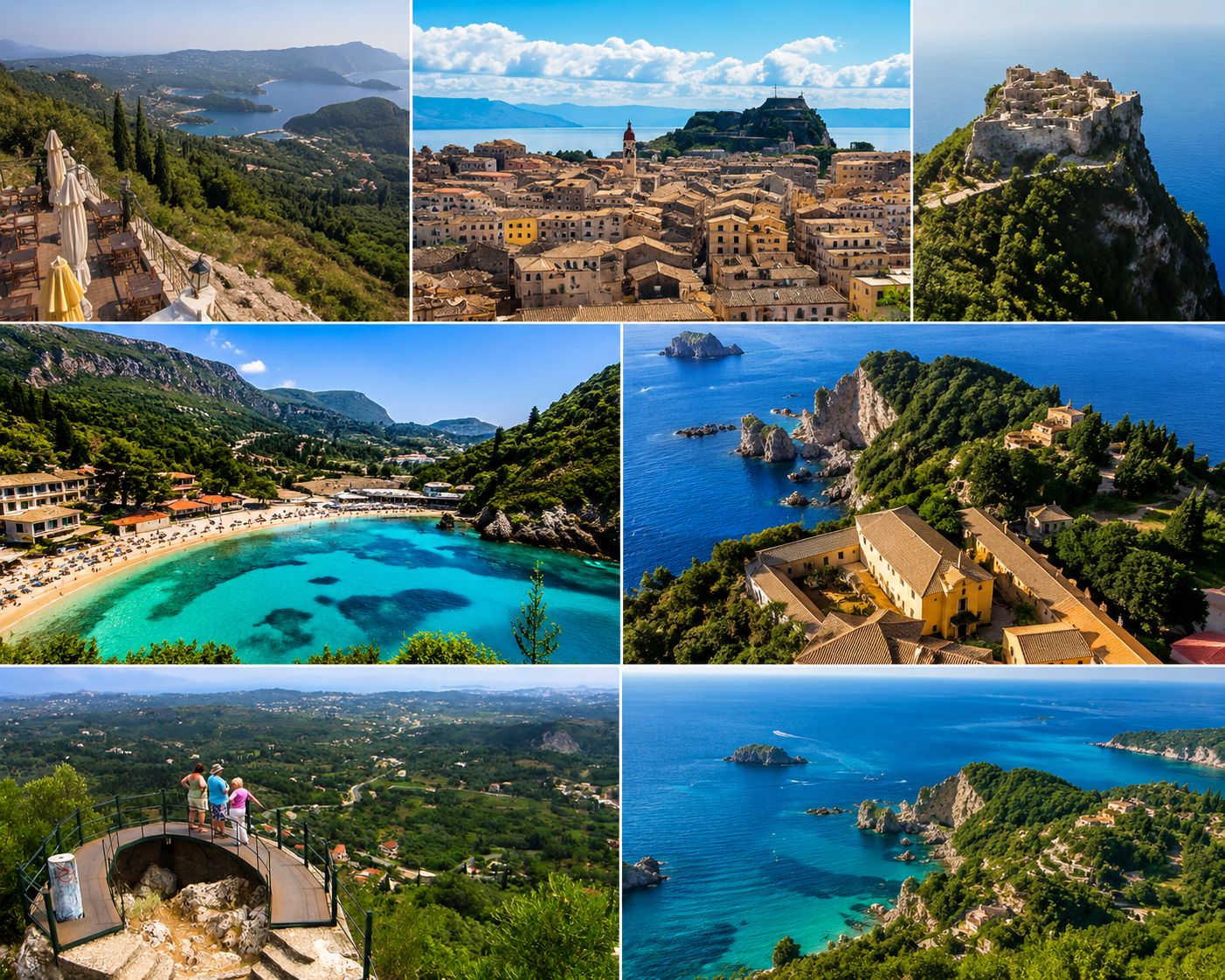 Korfu-Tour: Paleokastritsa, Boot, Festung, Strand, Kloster