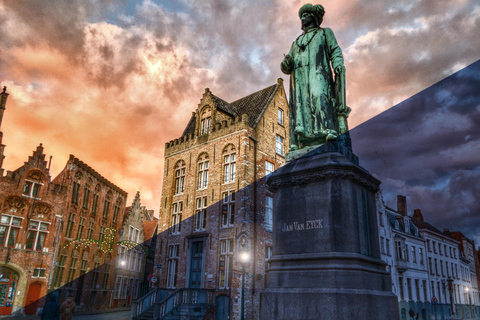 Bruges : Visite nocturne et visite à pied de l'histoire inédite de Bruges