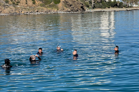 Malaga : Excursion en bateau avec plongée en apnée, activités nautiques et déjeuner