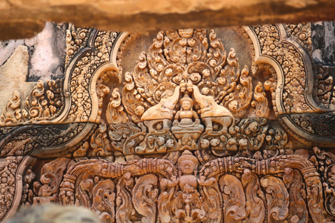 Heldagstur till Banteay Srei och Grand Circuit-templenHeldagsutflykt till Banteay Srei-templet i liten grupp