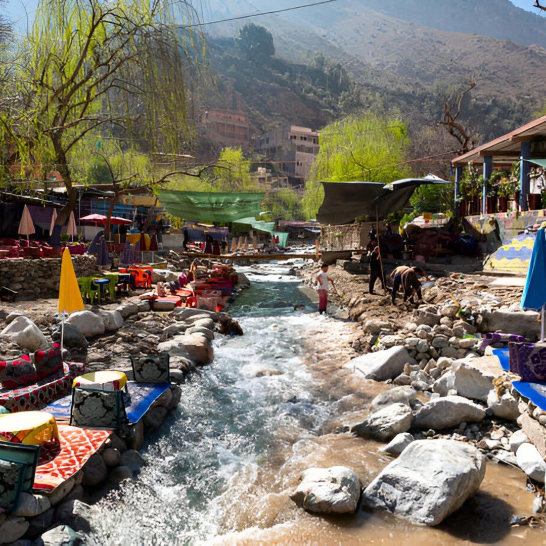 Marrakech : Excursion d'une journée dans la vallée de l'Ourika et la cascade de Setti Fatma - trekking