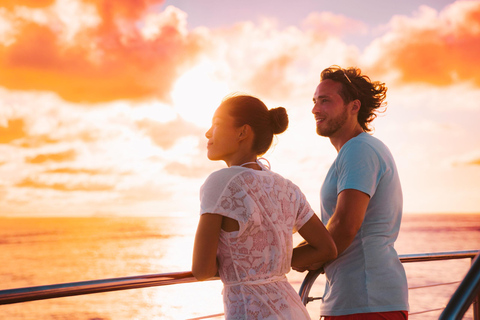 Antalya: Relax Waterfalls Boat Trip w/Sunset and Dinner Sunset Boat Trip /Hotel Transfer & Dinner