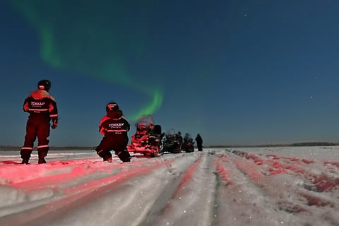Levi: Nordlicht-Motorschlitten-Safari