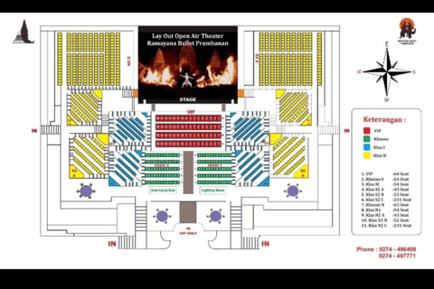 Yogyakarta : Ramayana Ballet Prambanan Show TicketPrambanan Temple &amp; Ramayana Ballet Prambanan (Class 2)