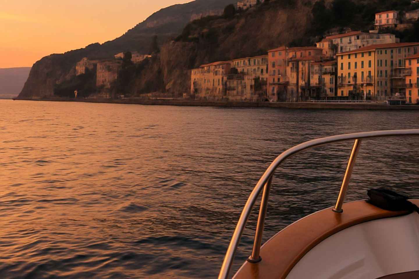 Da Castellammare: cena al tramonto con chef su barca d'epoca