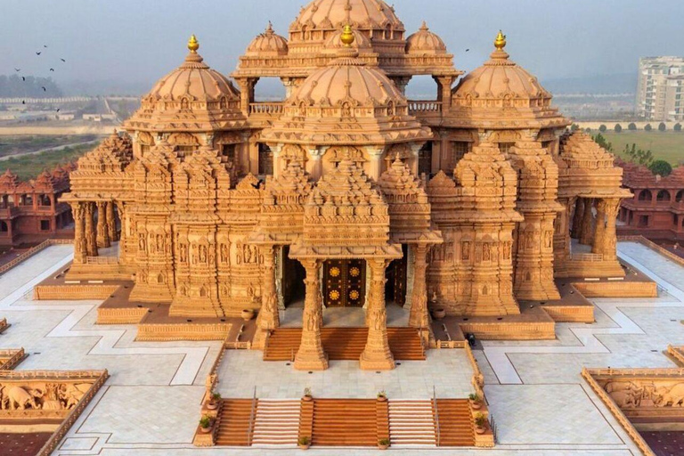 Deli: visita ao Templo Akshardham com espetáculo de luz e águaDeli: visita ao Templo de Akshardham com espetáculo de luzes e água