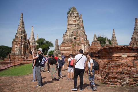 Z Bangkoku: Ayutthaya Afternoon Serenity Tour &amp; Rejs wycieczkowy łodzią2 dni 1 noc