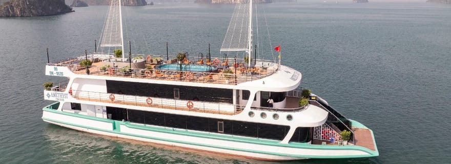 Croisière de luxe d'une journée à la découverte de la baie d'Halong, de ses îles et de ses grottes