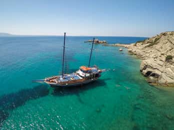From the Port of Kos: Full Day Boat Cruise to 3 Islands