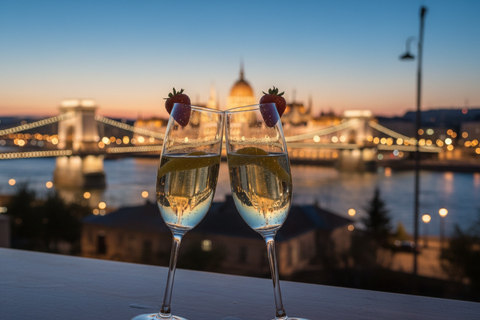 1-Hour Budapest Night Cruise with Unlimited Drinks