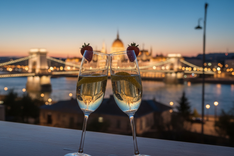 1-Hour Budapest Night Cruise with Unlimited Drinks