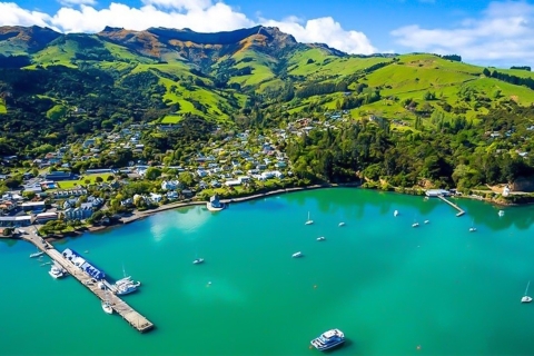 Von Christchurch: Hubschrauberflug nach Akaroa