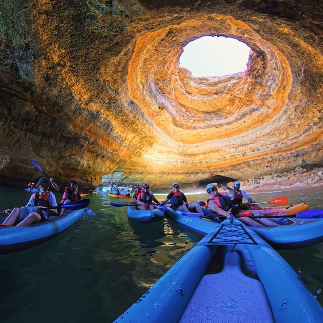 Benagil: Guided Kayak Tour Inside Caves and at Praia da Marinha