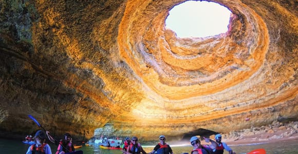 Benagil: Guided Kayak Tour inside caves and Praia da Marinha