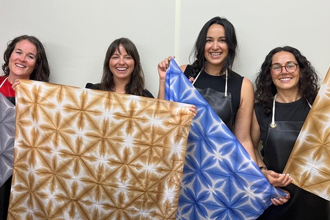 Corso di Shibori Furoshiki al Museo Shibori di Kyoto