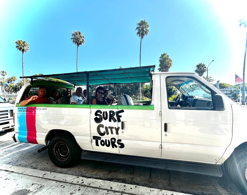 Santa Monica: Los Angeles Open-Air Van Tour with Stops