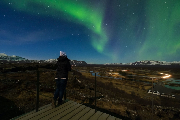 Desde Reikiavik: Círculo Dorado y la aurora borealReikiavik: Círculo Dorado y aurora boreal con recogida