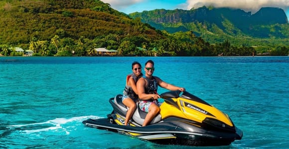 Moorea: Jet Ski Tour Solo or Twin with Scenic Bays Adventure