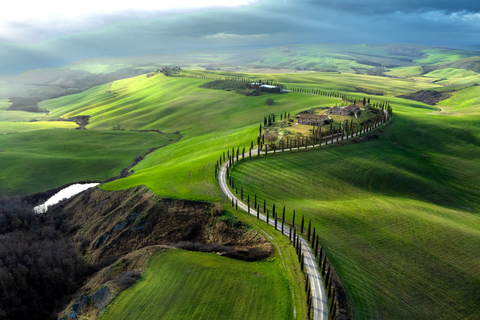 Florence: Monteriggioni & Val d'Orcia Optional Wine Tasting Classic Option in Portuguese