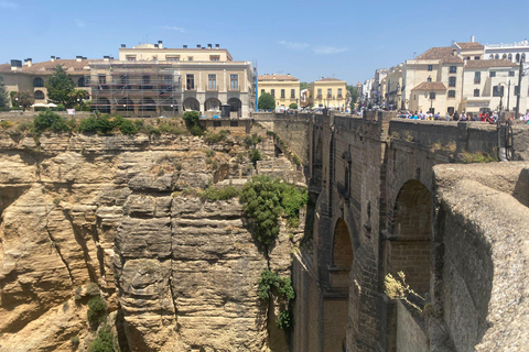 vanaf Estepona: Ronda privé, vervoer, café, stierenvechtarena, tapas, drankjes