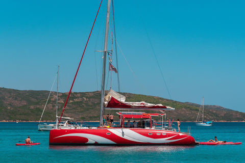 Cruising on a sailing maxi-catamaran