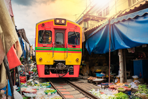 From Bangkok: Floating Market, Railway Market & Ancient City
