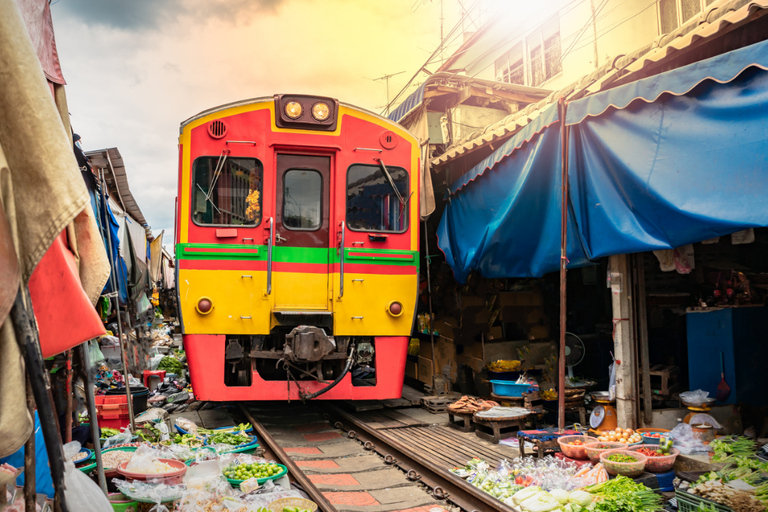From Bangkok: Floating Market, Railway Market & Ancient City